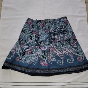 Paisley Patterned Skirt - Blue and Pink